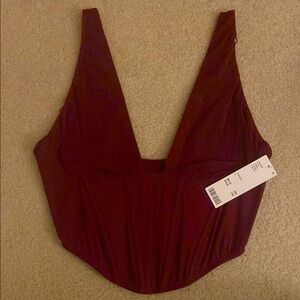 Urban Outfitters wine-colored corset top (L)